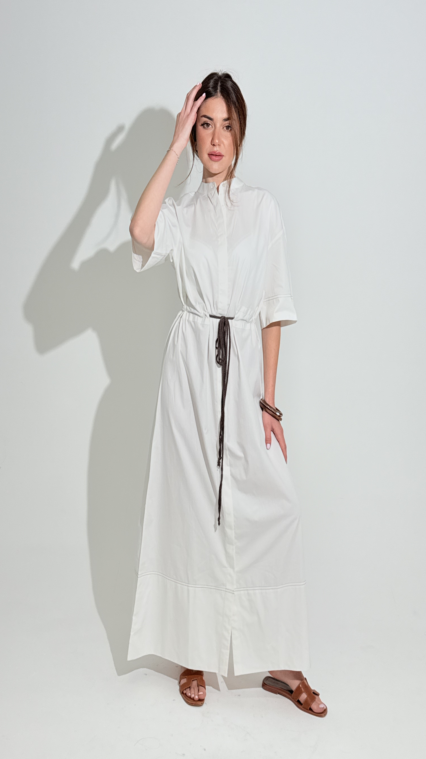 The cross stitched dress