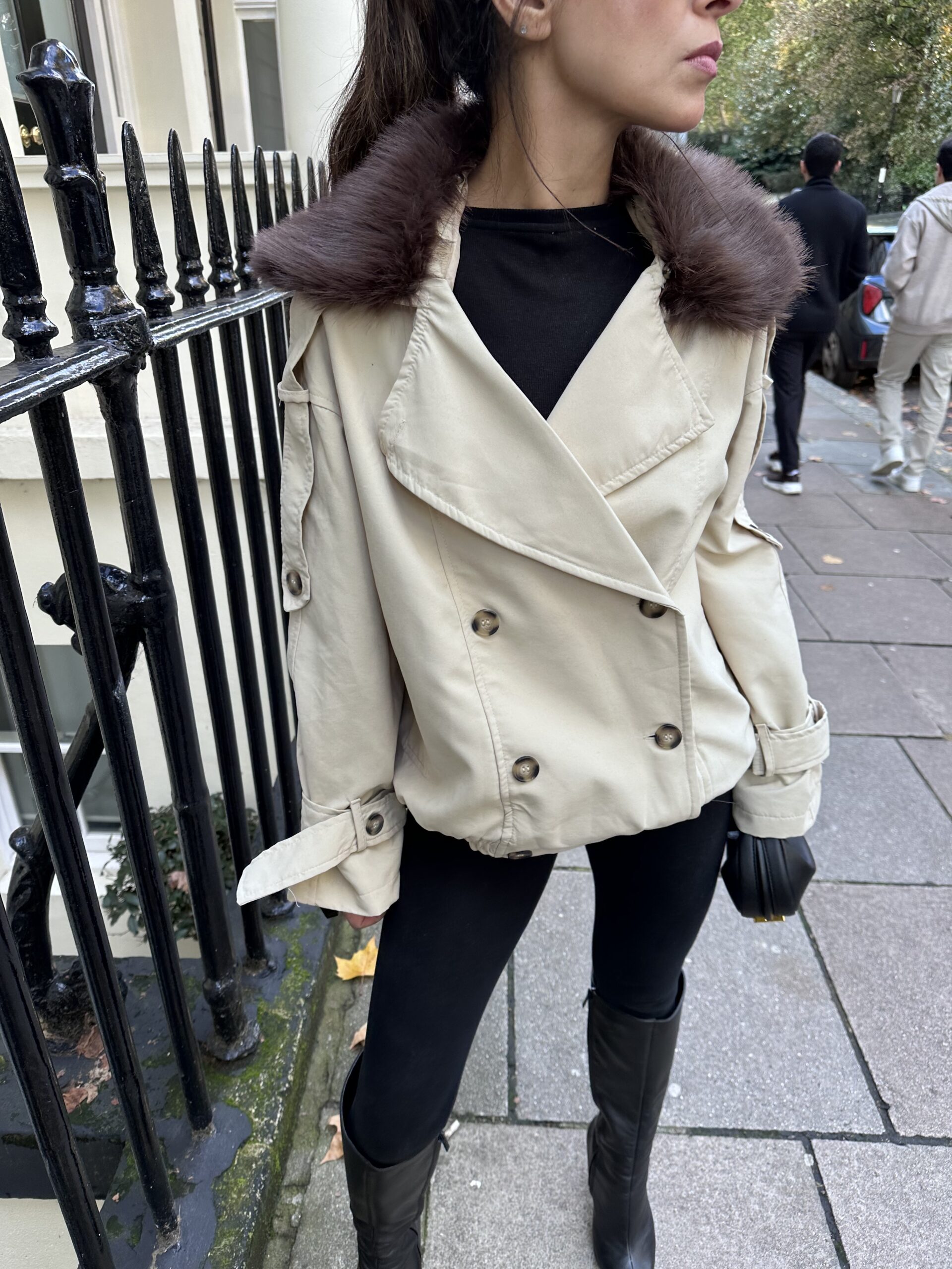 Frosted Blanche Trench